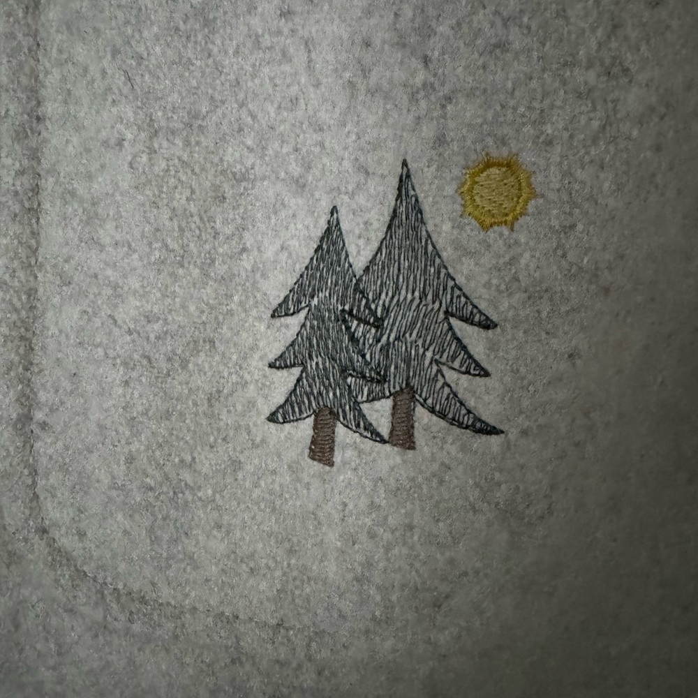 Vintage Gray Wool Jacket with Bear and Tree Embroidery - Picture 5 of 7